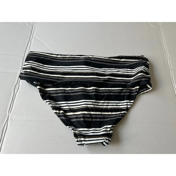 Bond-eye Australia Women’s Nip Tuck Striped Banded/Foldover Bikini Bottom - Picture 2 of 5